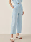 LINTICO 100% Linen Short-Sleeve Round Neck Button Detail Top & Pants Set JOSIE — comparison shot