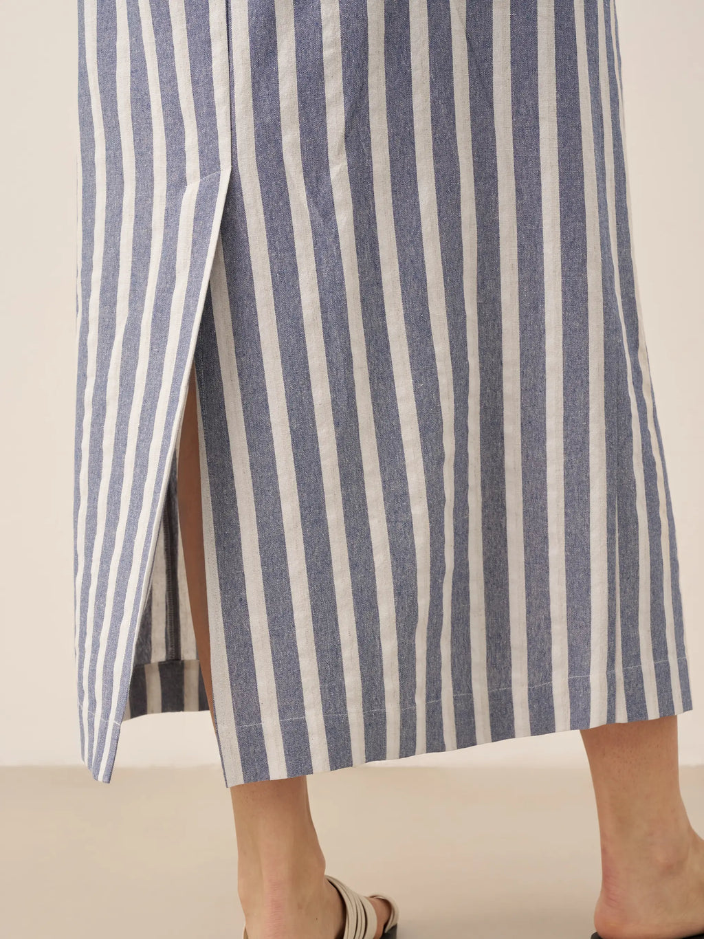 LINTICO Linen Striped Drawstring Skirt ELISE — comparison shot