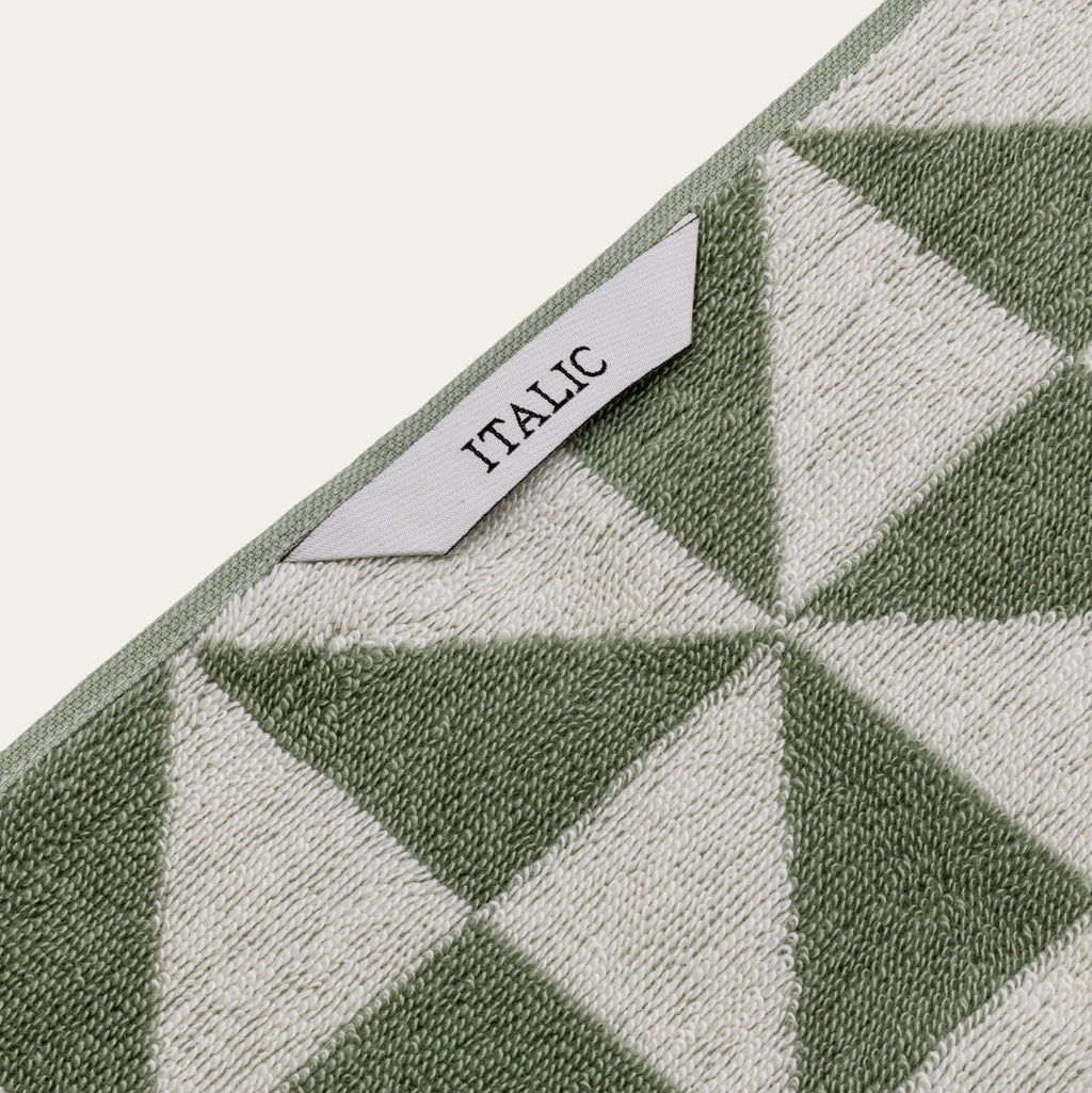 Italic Umbra Beach Towel — back view