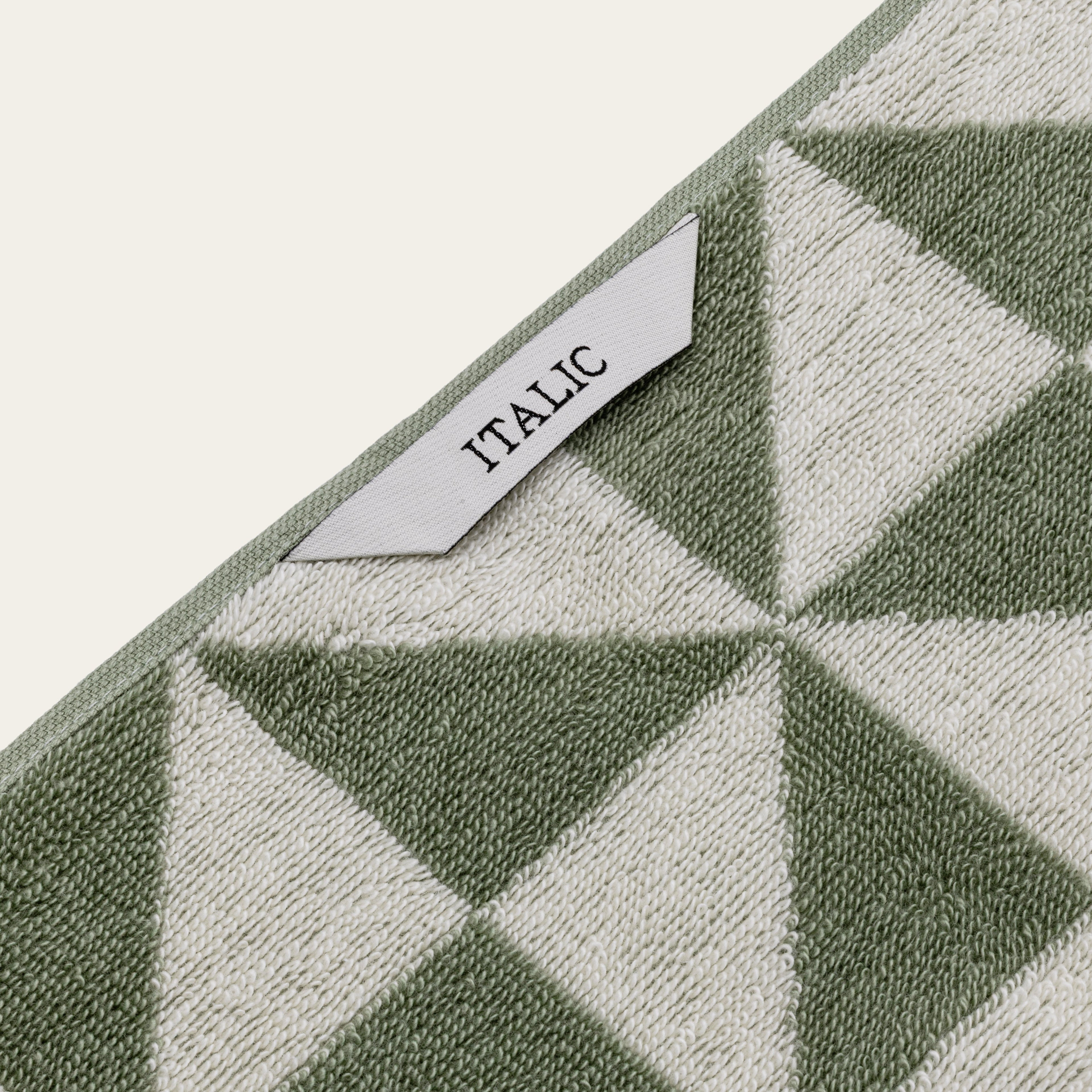Italic Umbra Beach Towel — back view