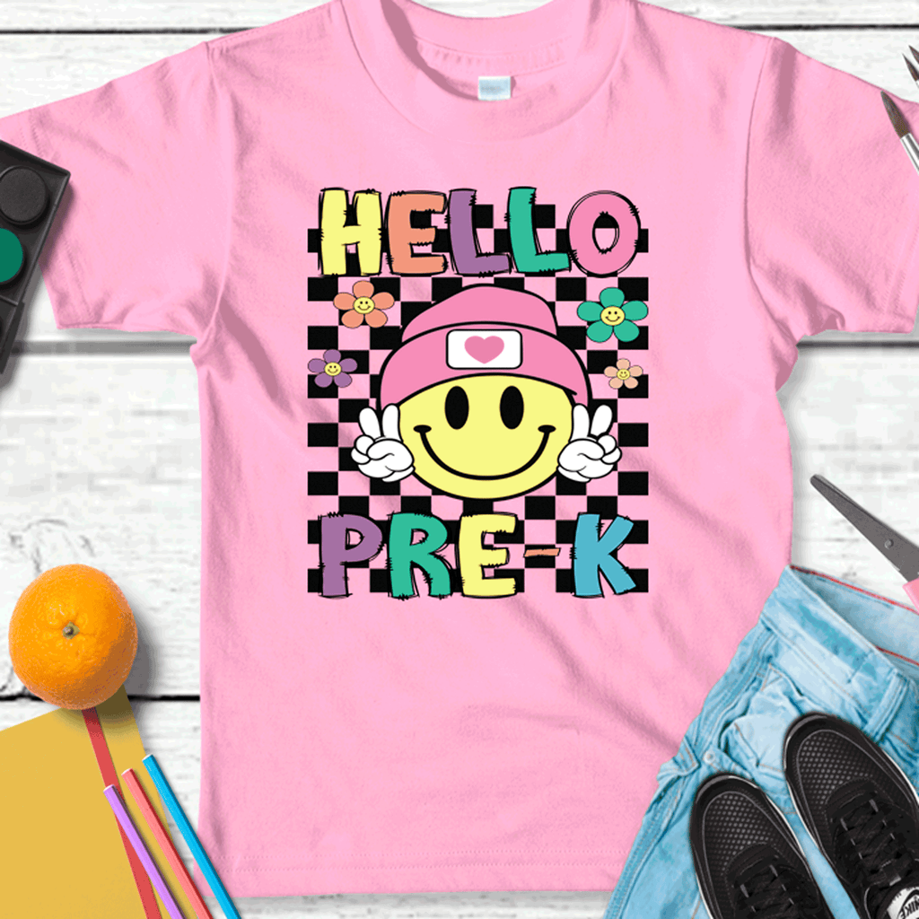 A Blessed Texas Mess Boutique Retro Smiley face Peace Sign ALL Grade Shirts, Grade Teacher, All Grades,… — main product shot