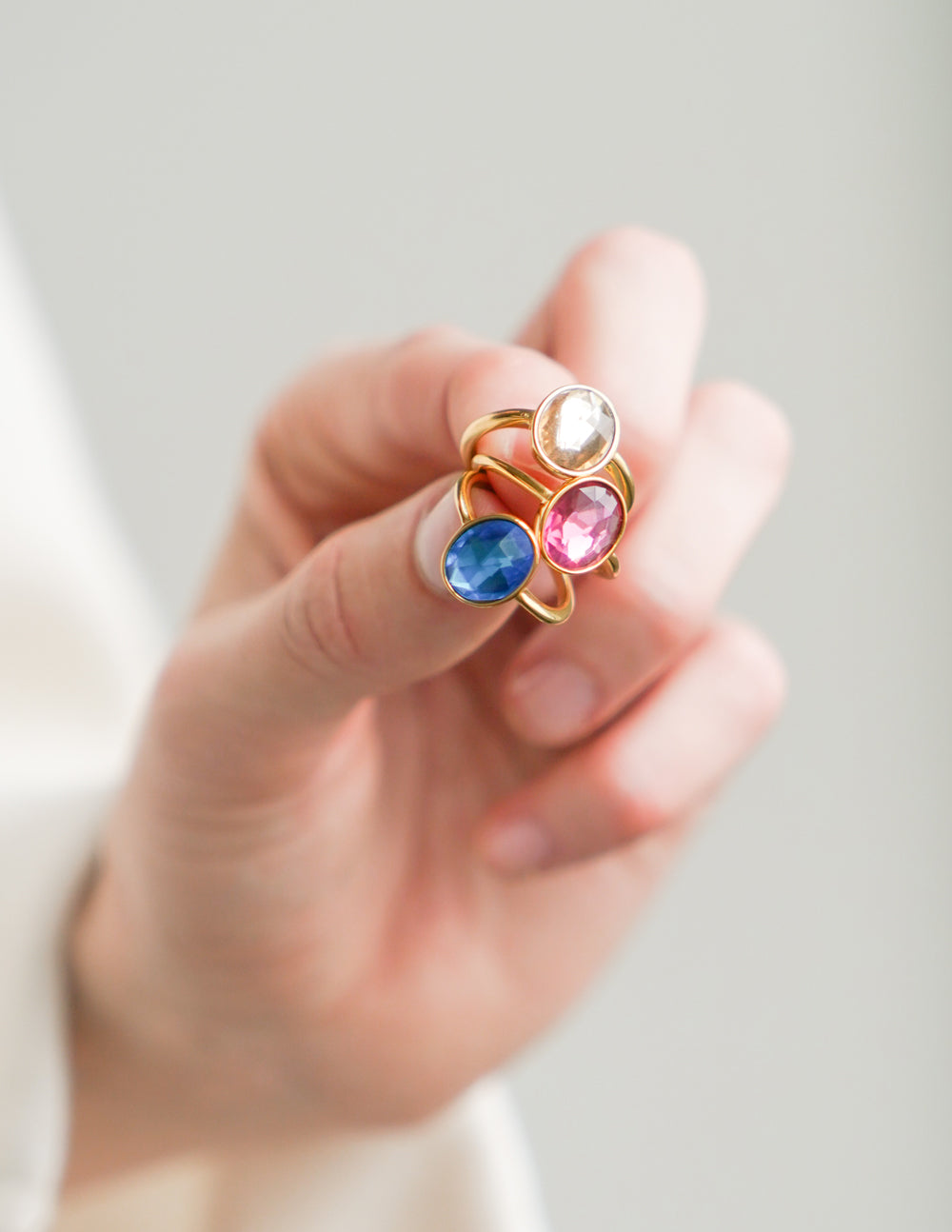 Elevated Faith Amethyst Gemstone Ring — detail close-up