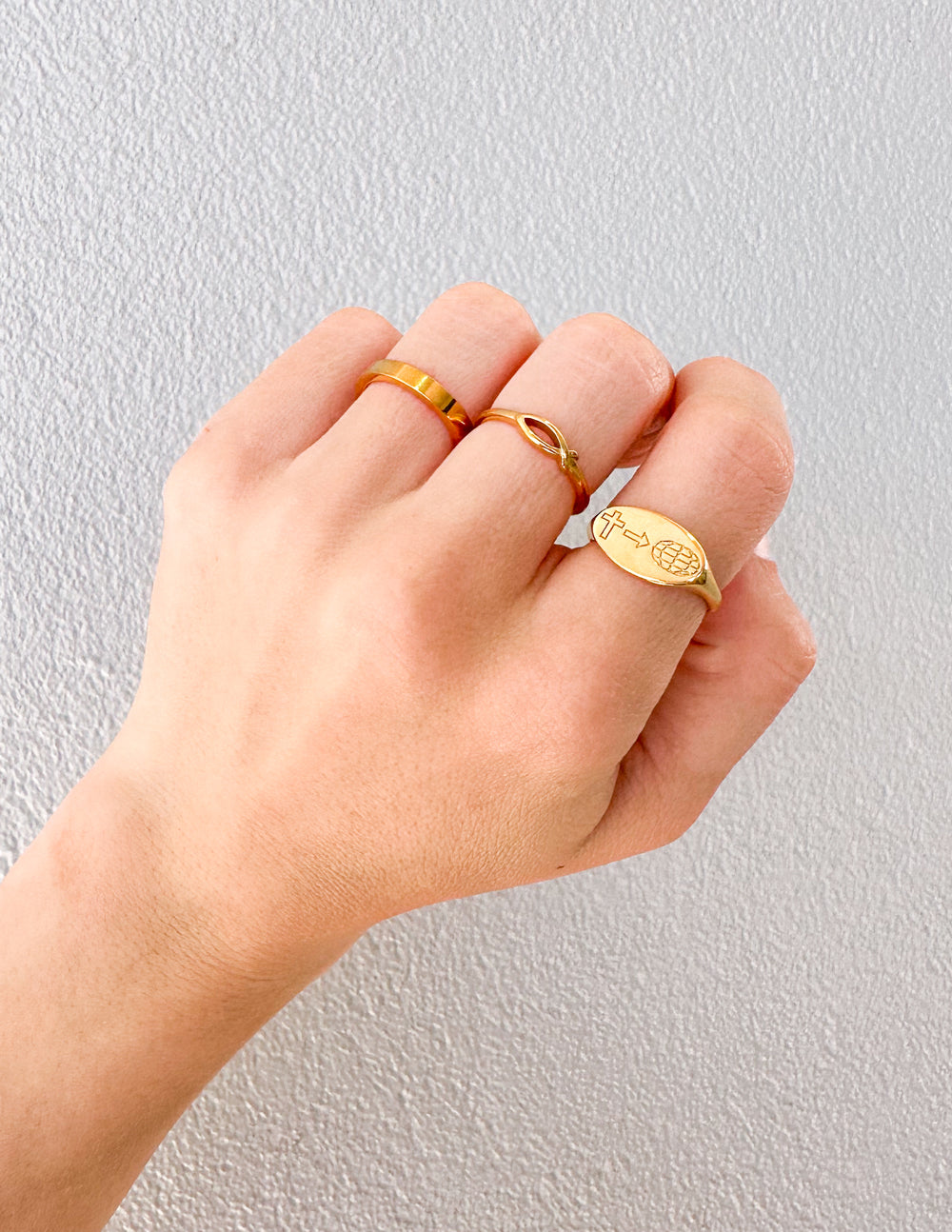 Elevated Faith Jesus Fish Ring — lifestyle context