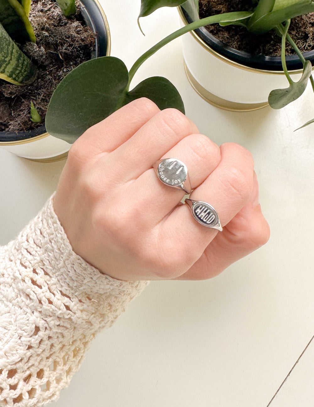 Elevated Faith Silver WWJD Ring — lifestyle context