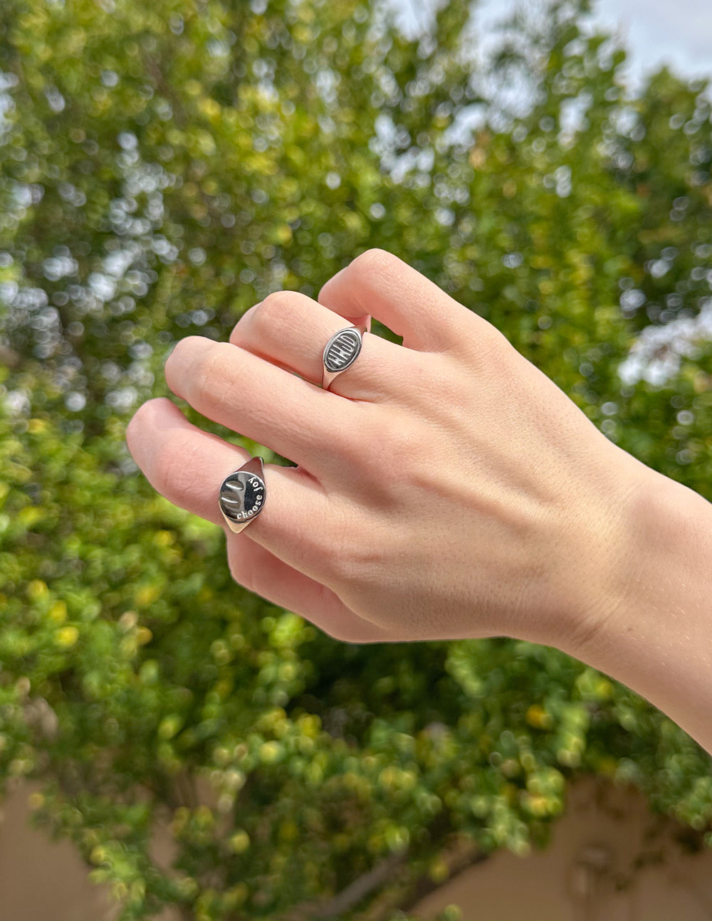 Elevated Faith Silver WWJD Ring — side view