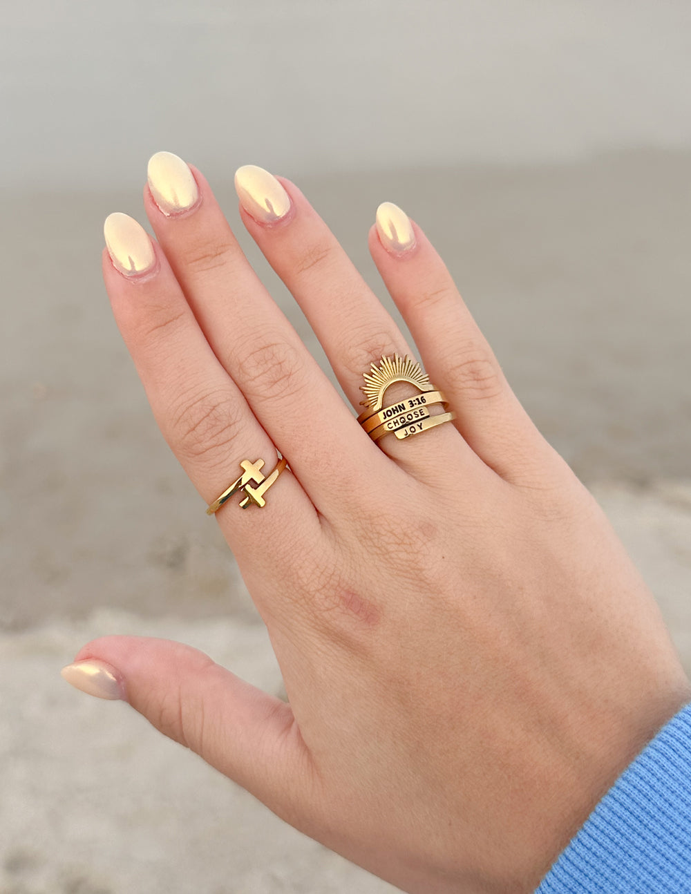 Elevated Faith Choose Joy Ring — side view