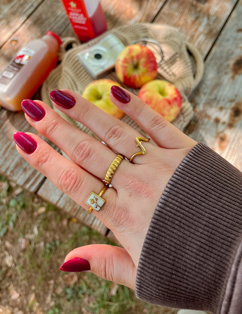 Elevated Faith Flower Rectangular Ring — side view