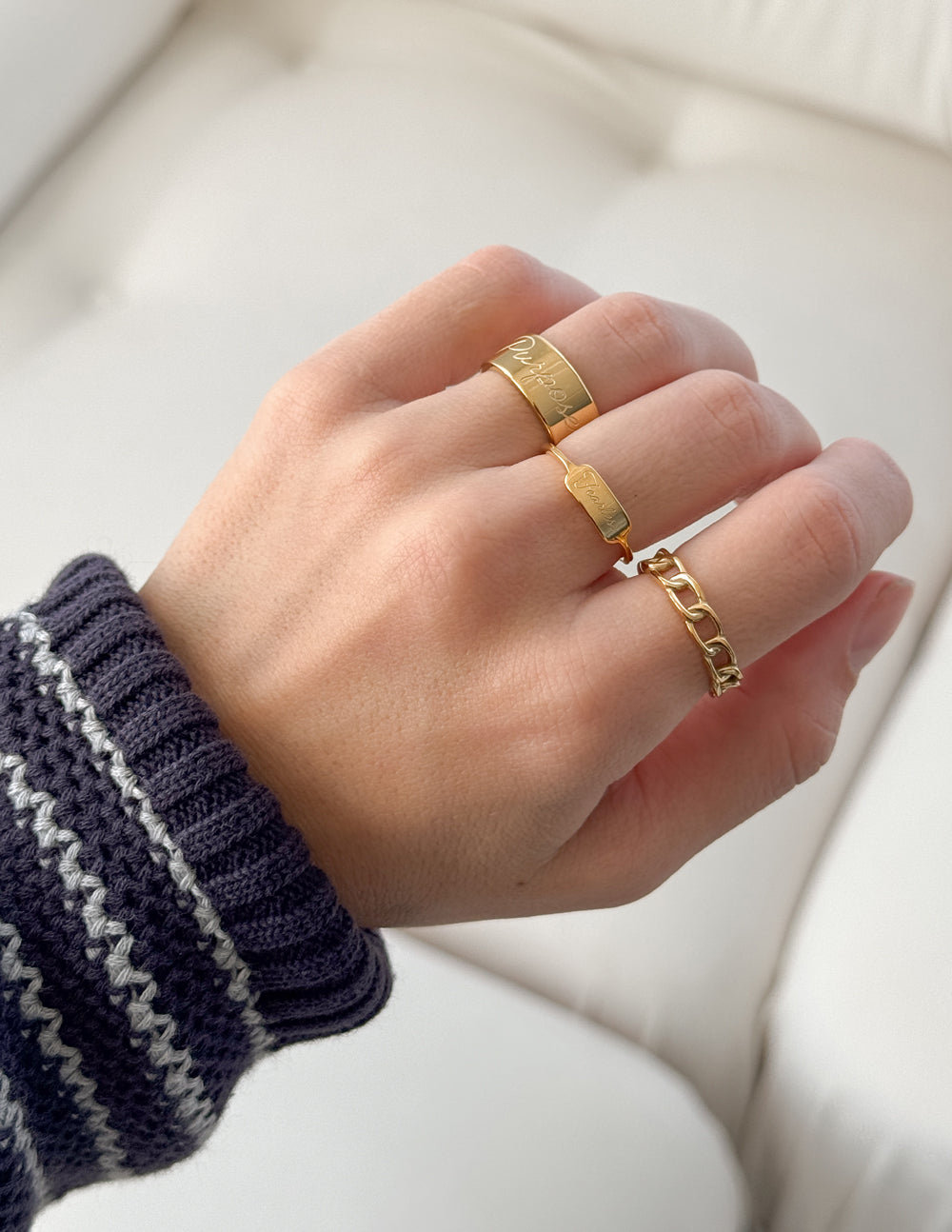 Elevated Faith Created With Purpose Ring — lifestyle context