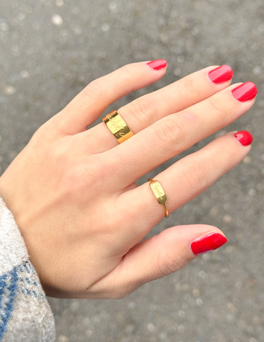 Elevated Faith Created With Purpose Ring — detail close-up
