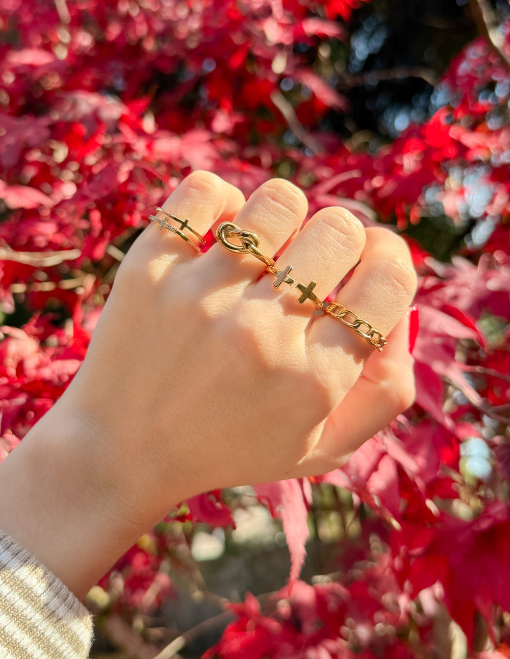 Elevated Faith Eternal Cross Ring — side view