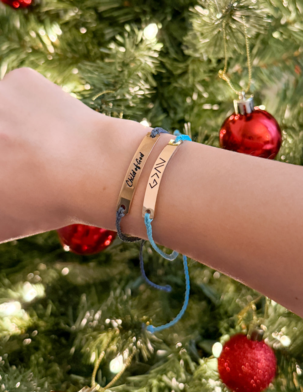 Elevated Faith Blue Highs and Lows Bracelet — lifestyle context