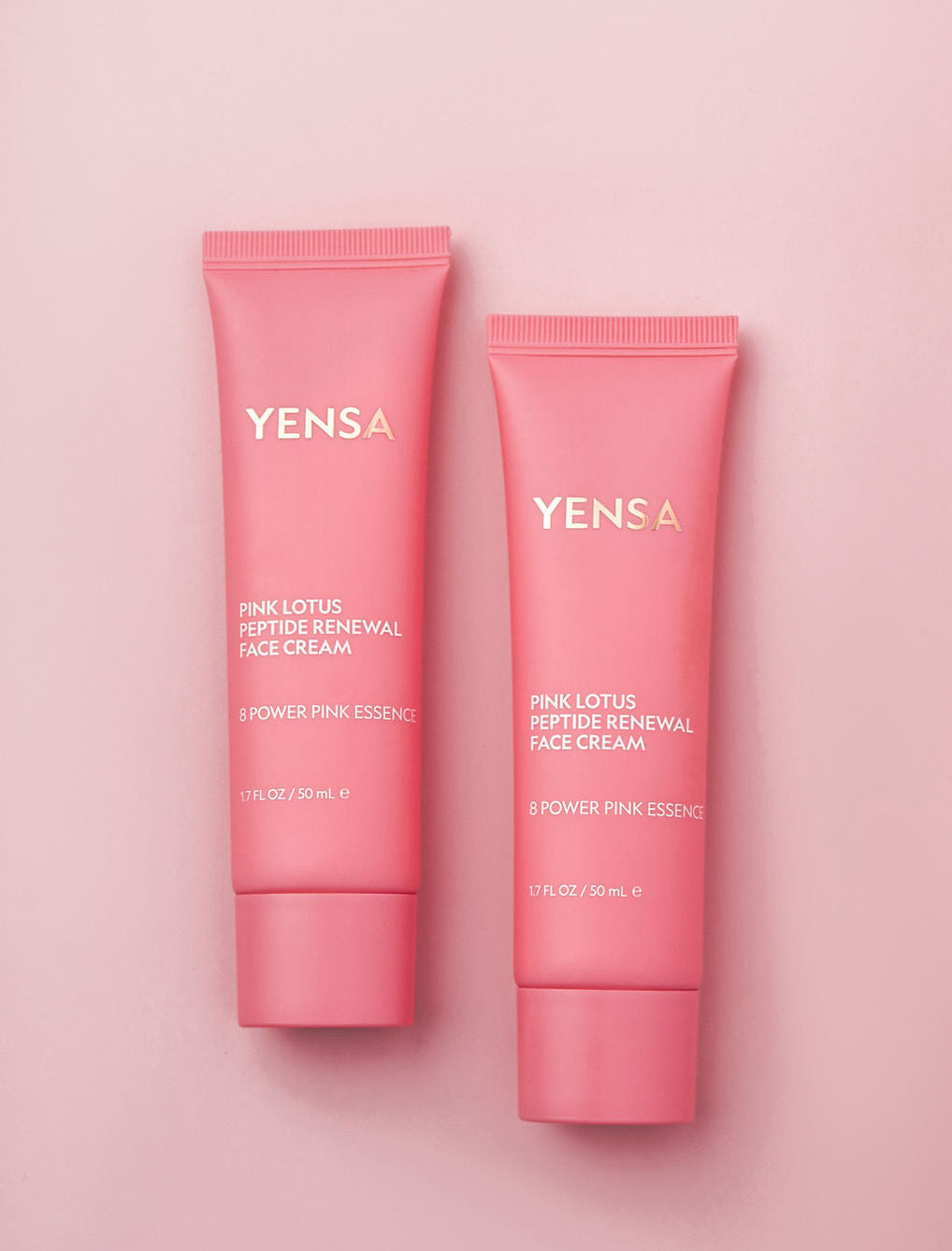 YENSA Pink Lotus Peptide Renewal Face Cream — Pink Lotus extract sourcing visual
