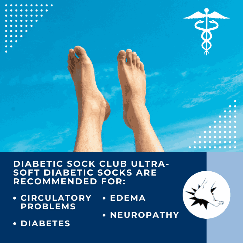 DSC Men's Ultra-Soft Upper Calf Diabetic Socks (4 Pair) — side view