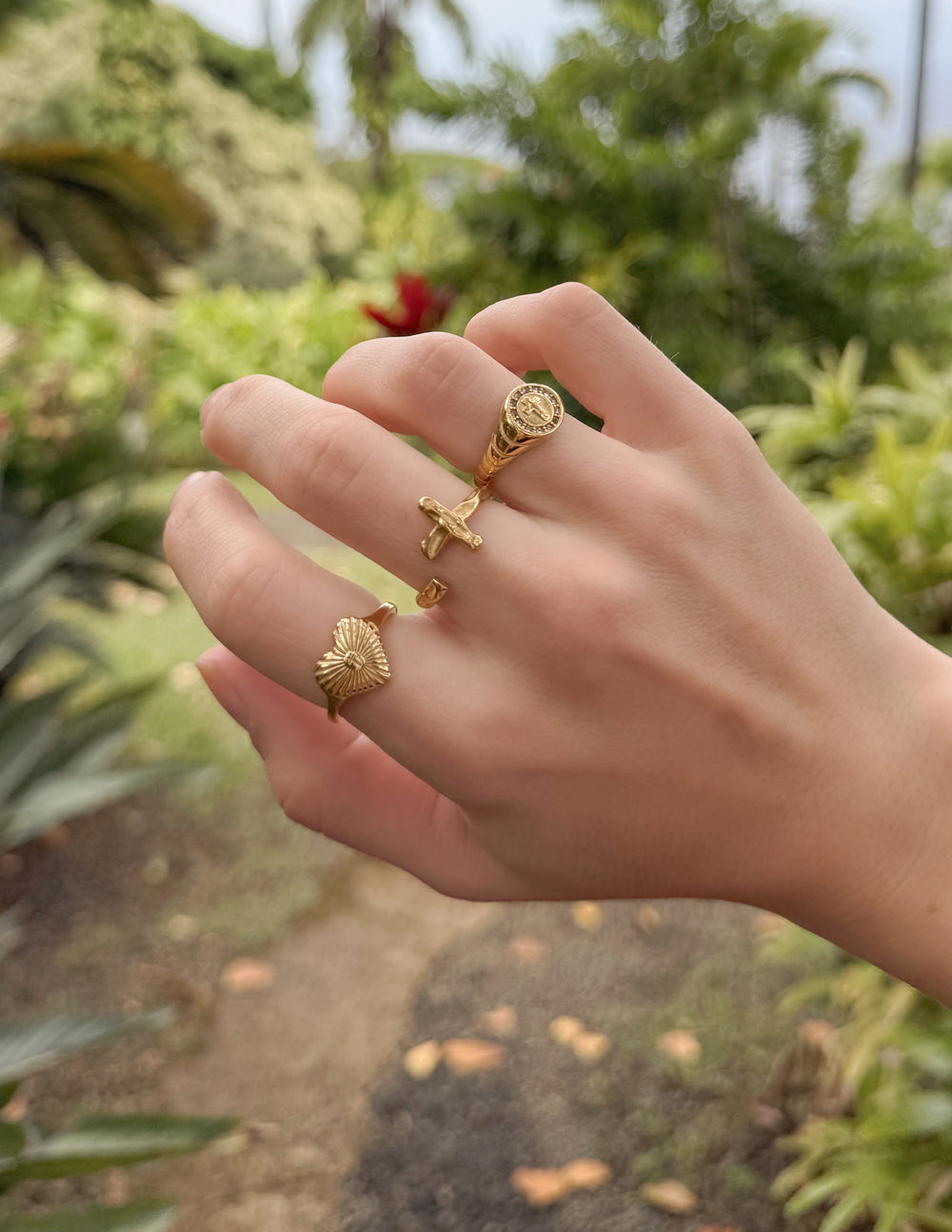 Elevated Faith Radiant Heart Ring — side view