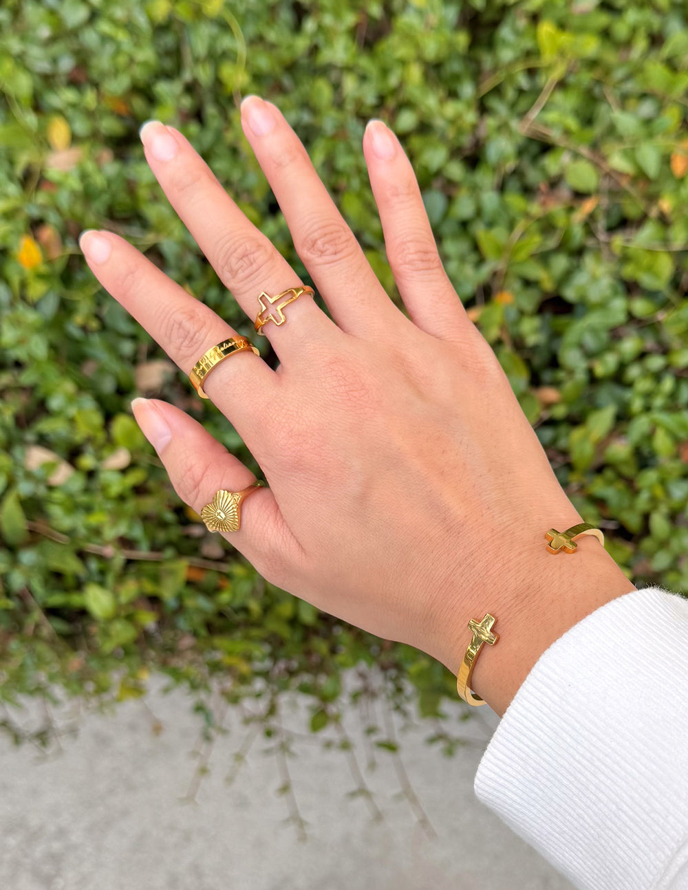 Elevated Faith Radiant Heart Ring — back view