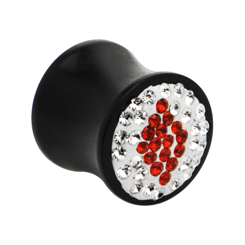BodyCandy 00G Crystal Red Diamond Saddle Plug — main product shot