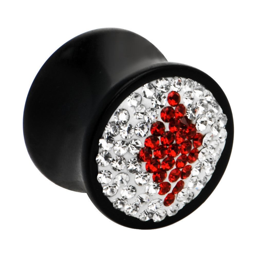 BodyCandy 9/16 Crystal Red Diamond Saddle Plug — main product shot