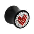 BodyCandy 1/2 Crystal Red Heart Saddle Plug — main product shot