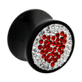 BodyCandy 5/8 Crystal Red Heart Saddle Plug — main product shot