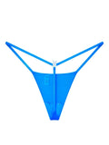 BUNNIES ROOM ICED OUT G-STRING IN OCEAN BLUE — main product shot