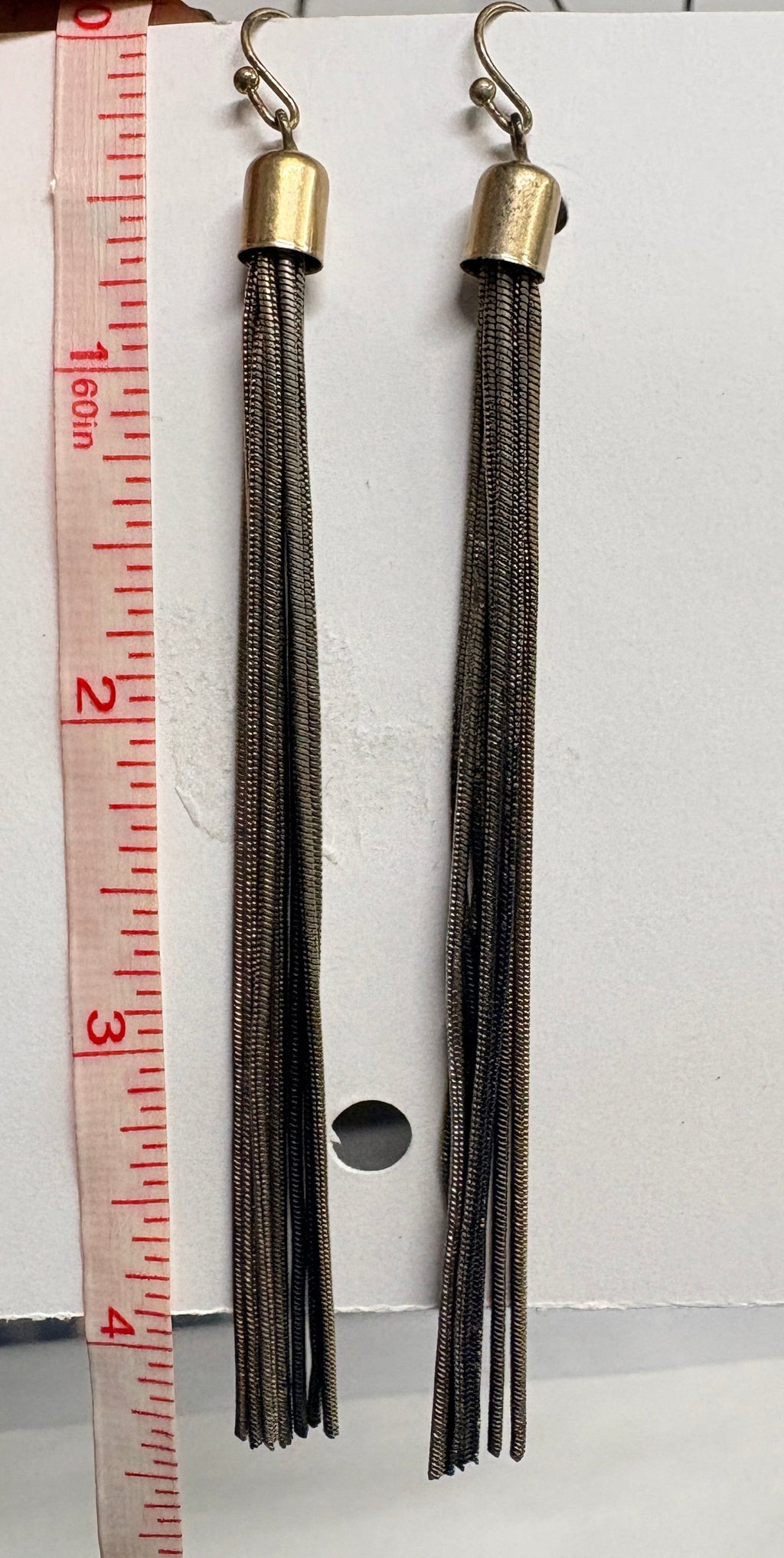 Just Neat Stuff Stained chain dangles — back view