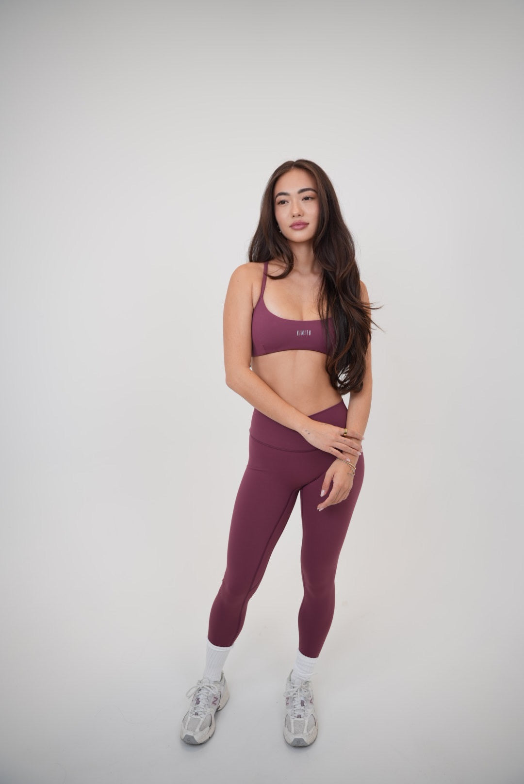 KIMITH BRAND My Time Is Divine Plum Sculpt V-Waist Legging — side view