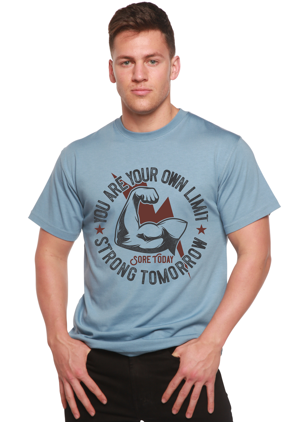 Spun Bamboo Strong Tomorrow Men's Bamboo Viscose/Organic Cotton Short Sleeve Graphic T-Shirt — lifestyle context