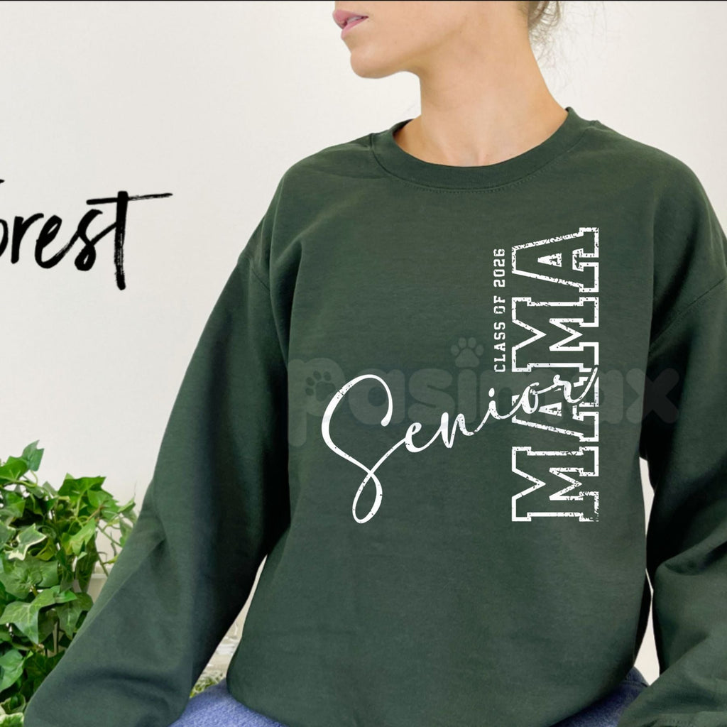 Pasimax Class of 2026 Senior MAMA Sweatshirt | Graduation Mom Crewneck | Senior 2026 Mama Graphic Shirt | Proud Graduation Mo
