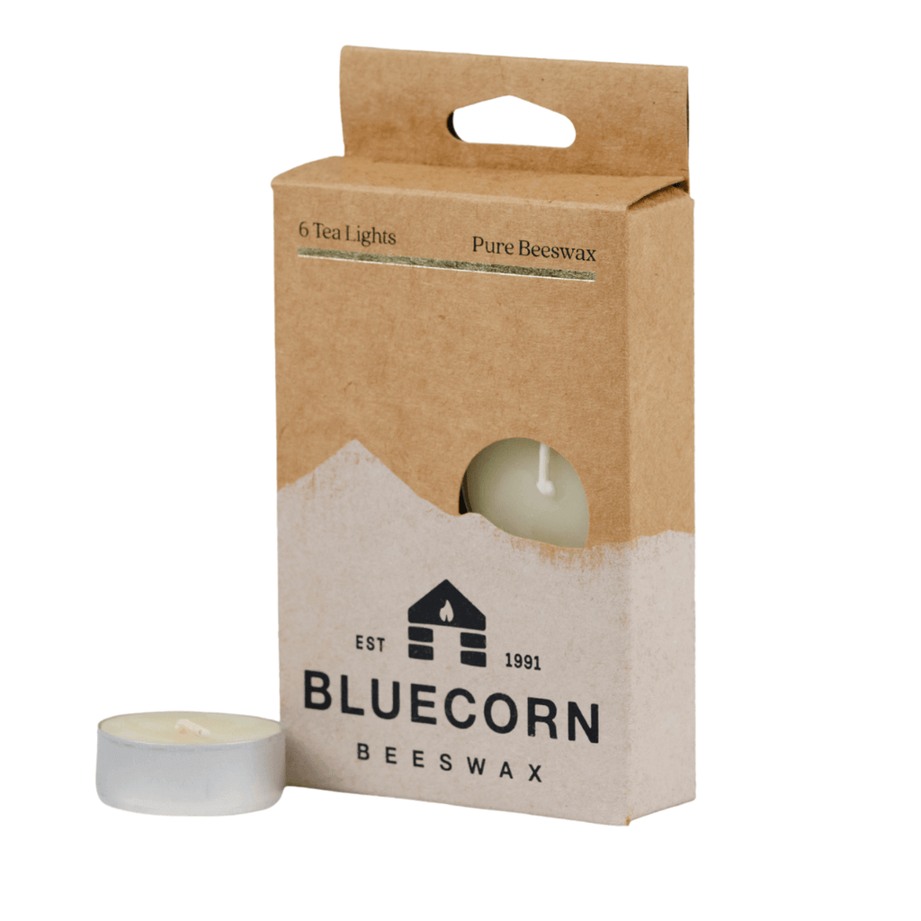 Bluecorn Candles Pure Beeswax Tea Light Candles — alternative angle
