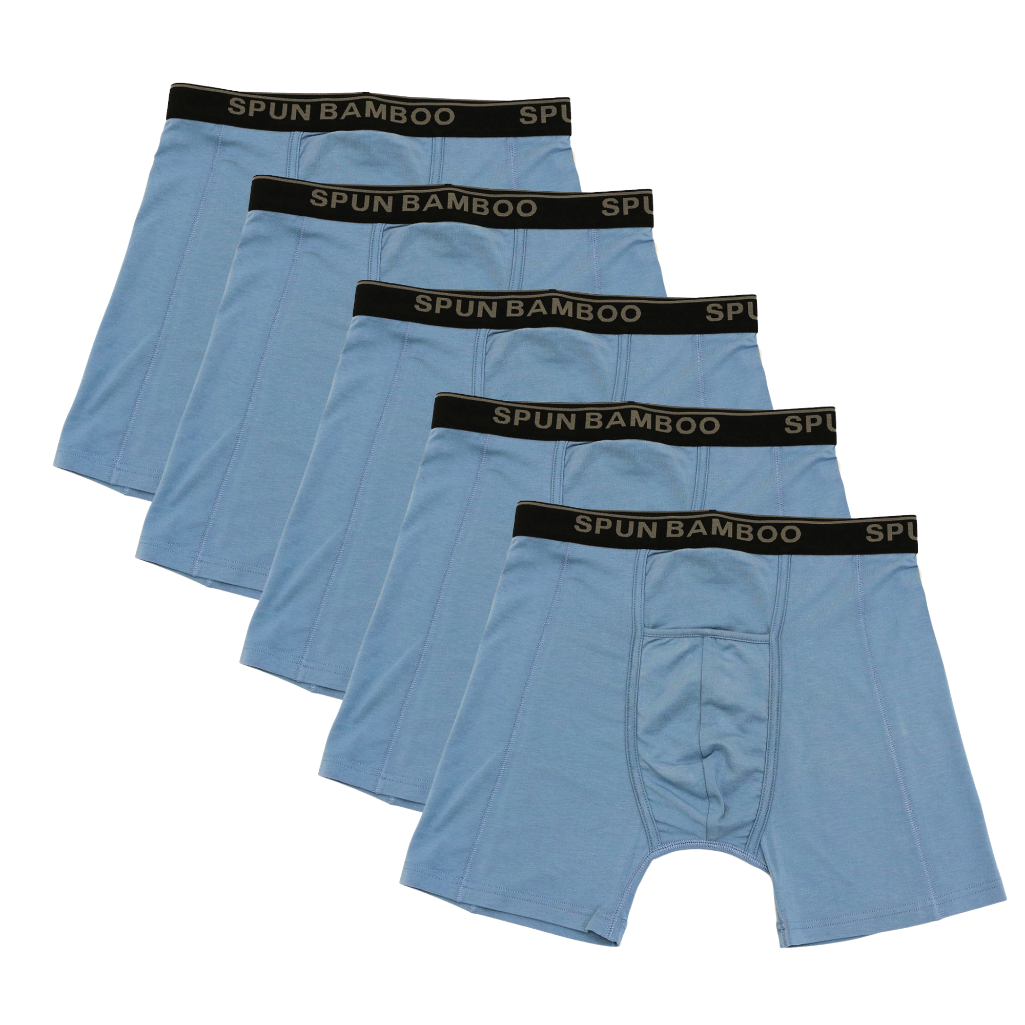 Spun Bamboo Men’s Bamboo Boxer Briefs — Ultra-Soft, Breathable Everyday Underwear — fabric or material detail