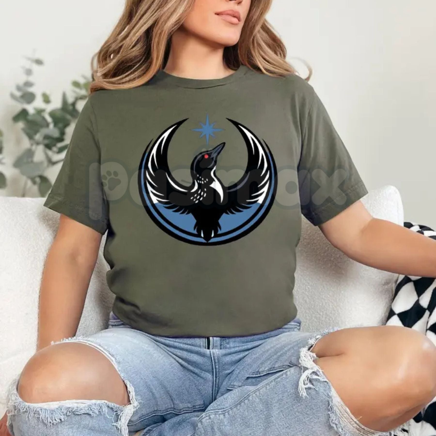 Pasimax Minnesota Rebel Alliance T-Shirt - MN State Bird Loon Resistance Tee, Funny Minnesota Graphic Shirt, Premium Heavywei