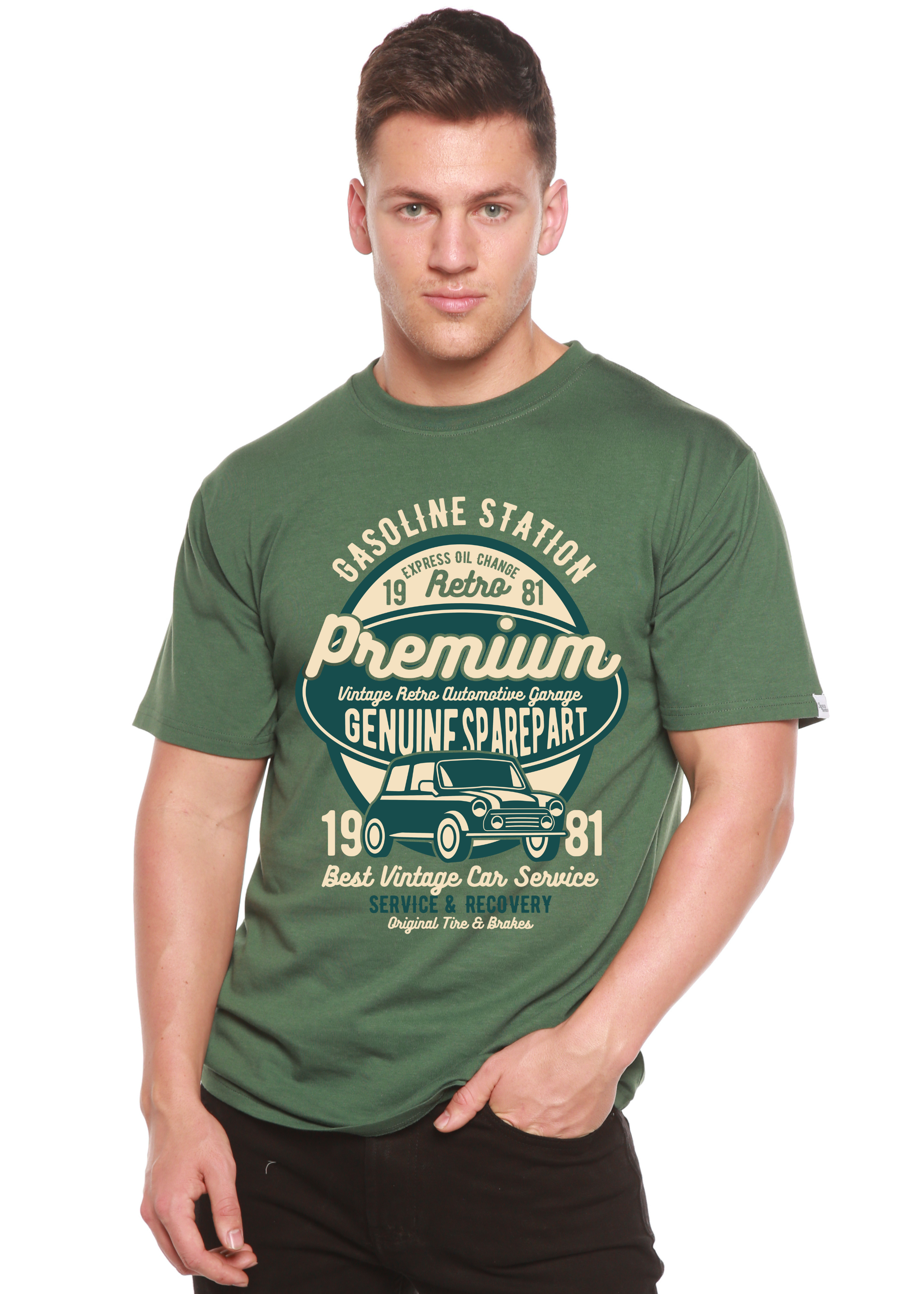 Spun Bamboo Premium Garage Spun Bamboo® Men's Bamboo Viscose/Organic Cotton Short Sleeve Graphic T-Shirt — lifestyle context