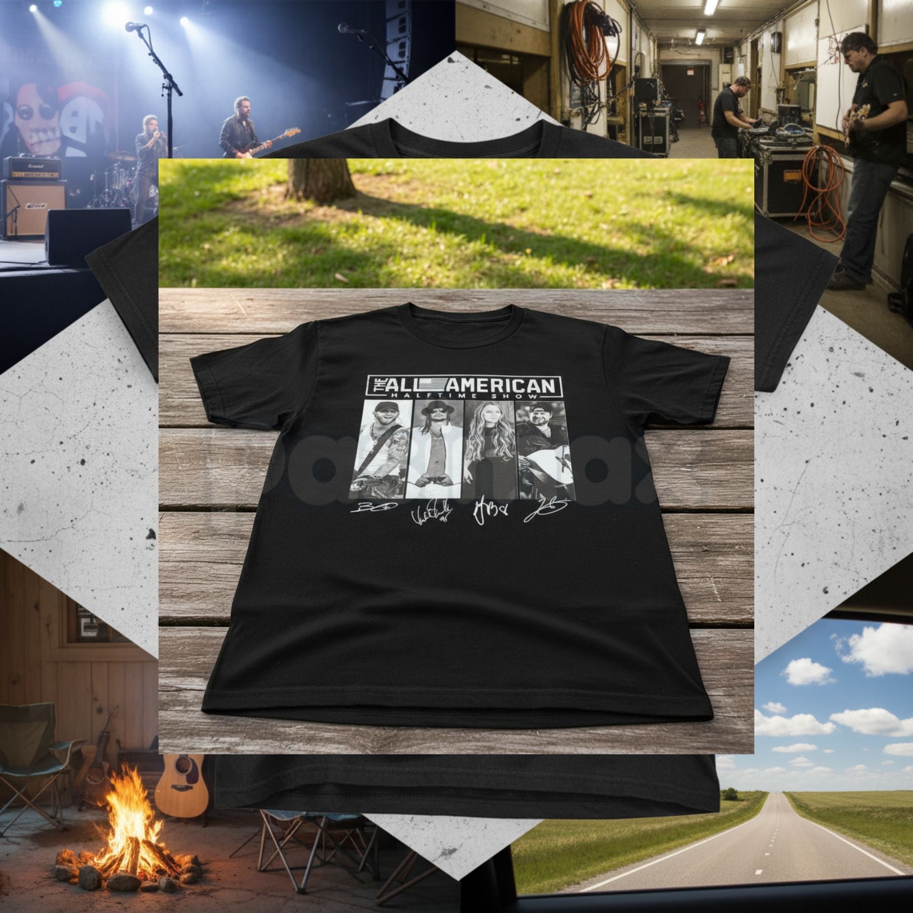 Pasimax "The All American Halftime Show" T-Shirt - Vintage Marching Band Graphic Tee, Classic Americana Sports Performance Sh