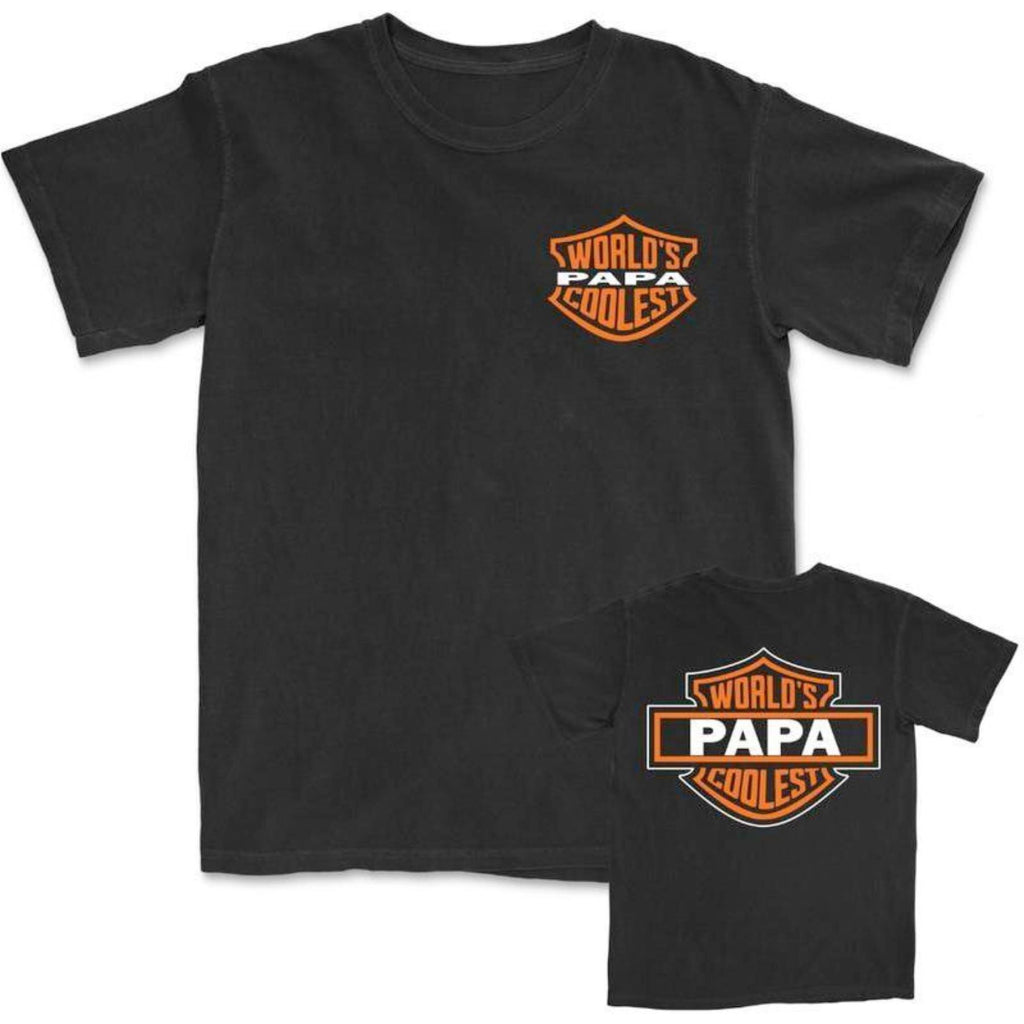 Pasimax World's Coolest Grandpa Motorcycle T-Shirt - Back Print for Dad, Father's Day & Birthday Gift — lifestyle context