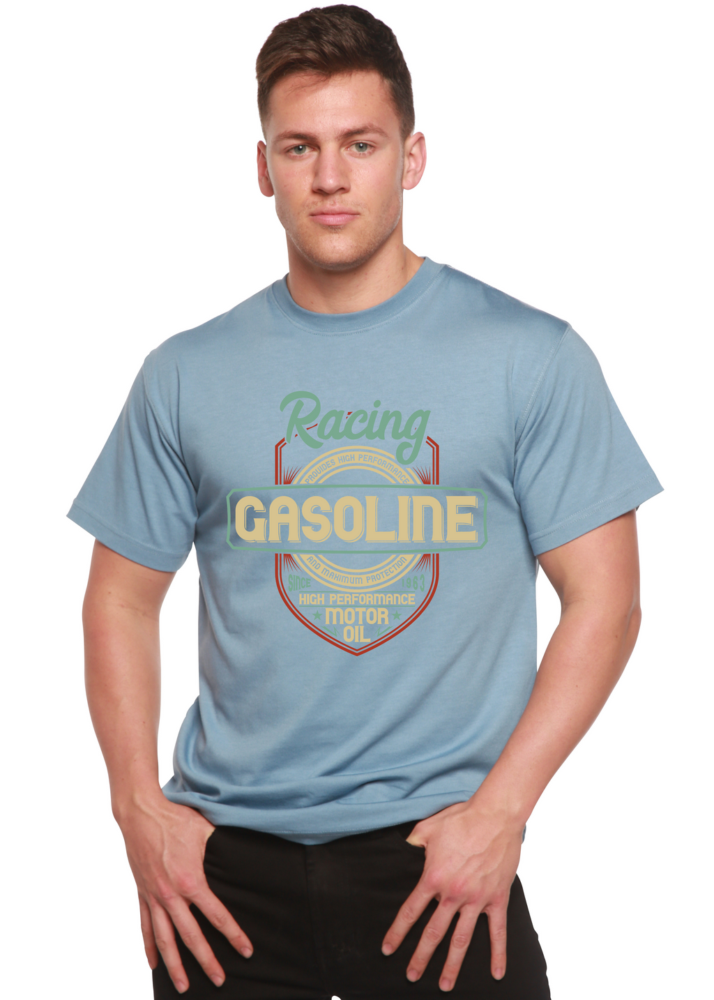 Spun Bamboo Racing Men's Bamboo Viscose/Organic Cotton Short Sleeve Graphic T-Shirt — alternative angle