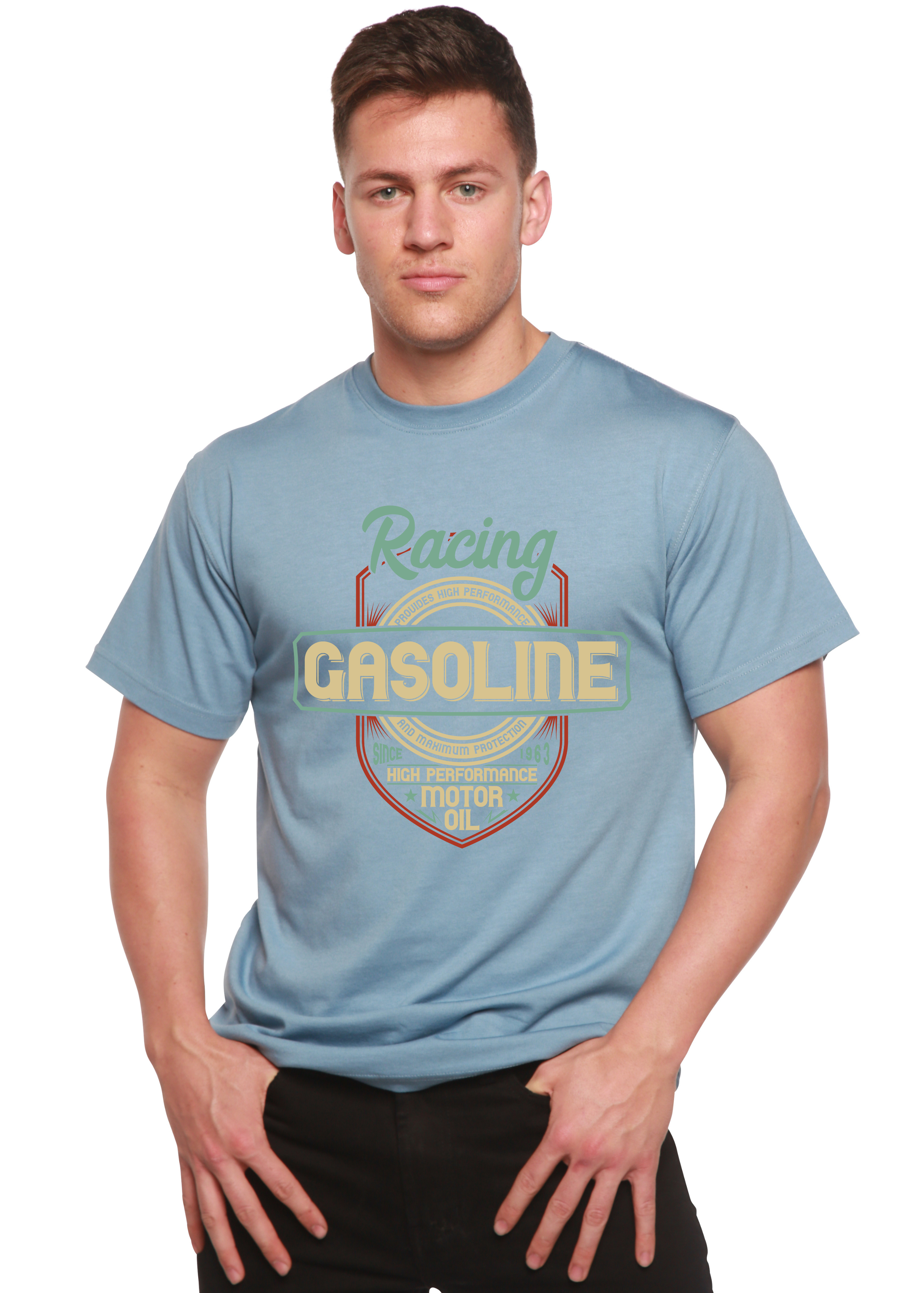 Spun Bamboo Racing Men's Bamboo Viscose/Organic Cotton Short Sleeve Graphic T-Shirt — alternative angle