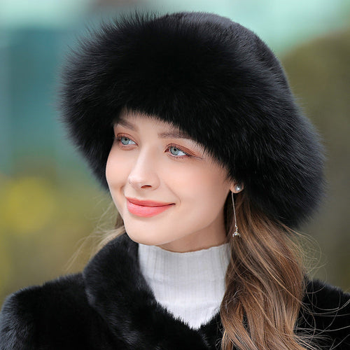 Women’s Outdoor Warm Fur Hat – Winter Cold-Weather Protection Hat