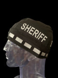 VisiBlue The Police Beanie - Black “SHERIFF” — VisiBlue tactical gear for law enforcement