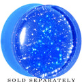 BodyCandy 18mm Blue Neon Glitter Saddle Plug — main product shot