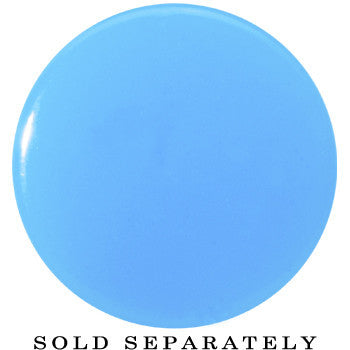 BodyCandy 18mm Blue Neon Glitter Saddle Plug — side view