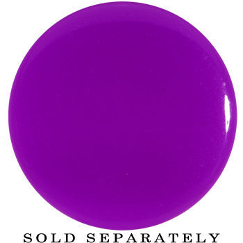 BodyCandy 18mm Purple Neon Glitter Saddle Plug — side view