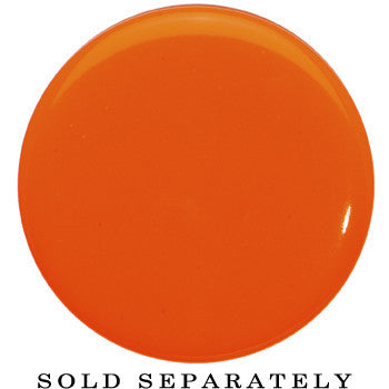 BodyCandy 26mm Orange Neon Glitter Saddle Plug — side view