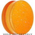 BodyCandy 26mm Orange Neon Glitter Saddle Plug — main product shot