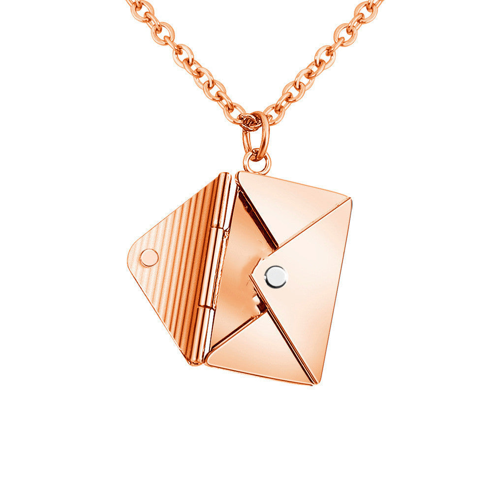 SORI STYLE Envelope Locket Necklace - Personalized Love Letter Jewelry — feature highlight