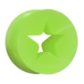 BodyCandy 0G Green Star Silicone Flexible Tunnel — main product shot
