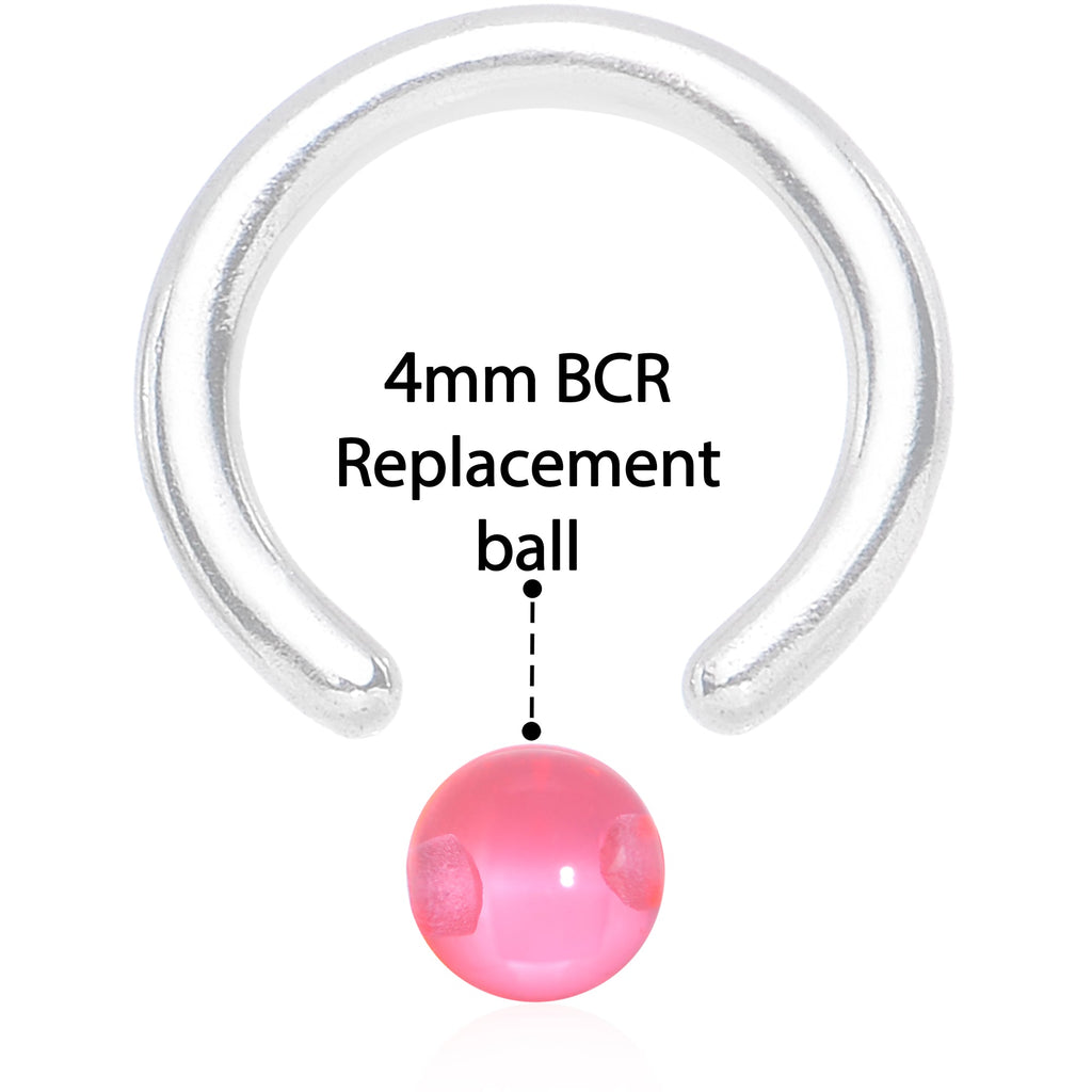 BodyCandy 4mm Pink Acrylic Captive Bead Ring Replacement Ball — lifestyle context