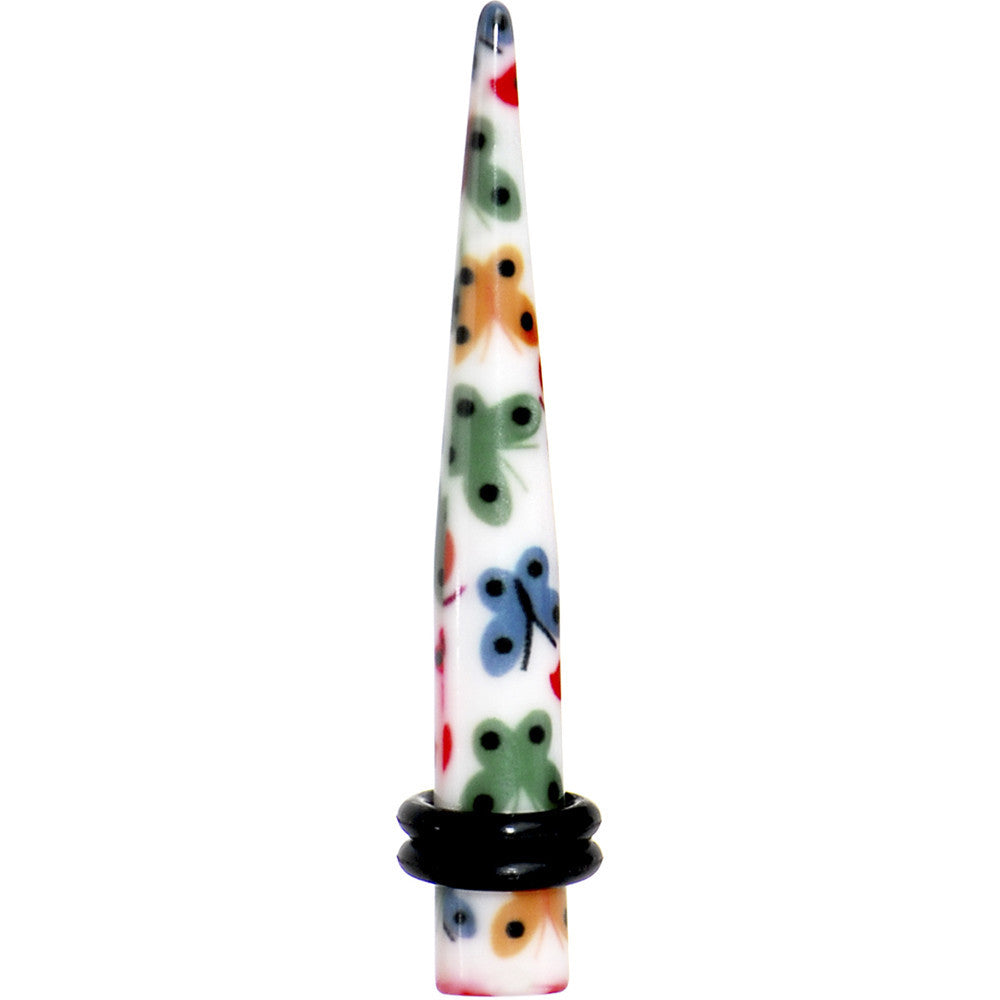 BodyCandy 2G Multi Color Butterfly Acrylic Ear Taper — main product shot