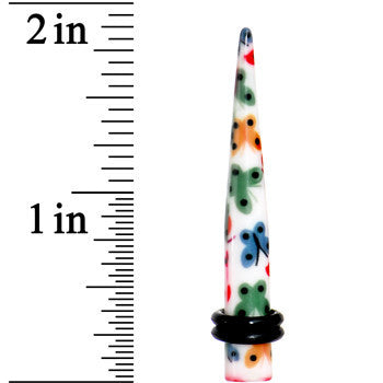 BodyCandy 2G Multi Color Butterfly Acrylic Ear Taper — lifestyle context