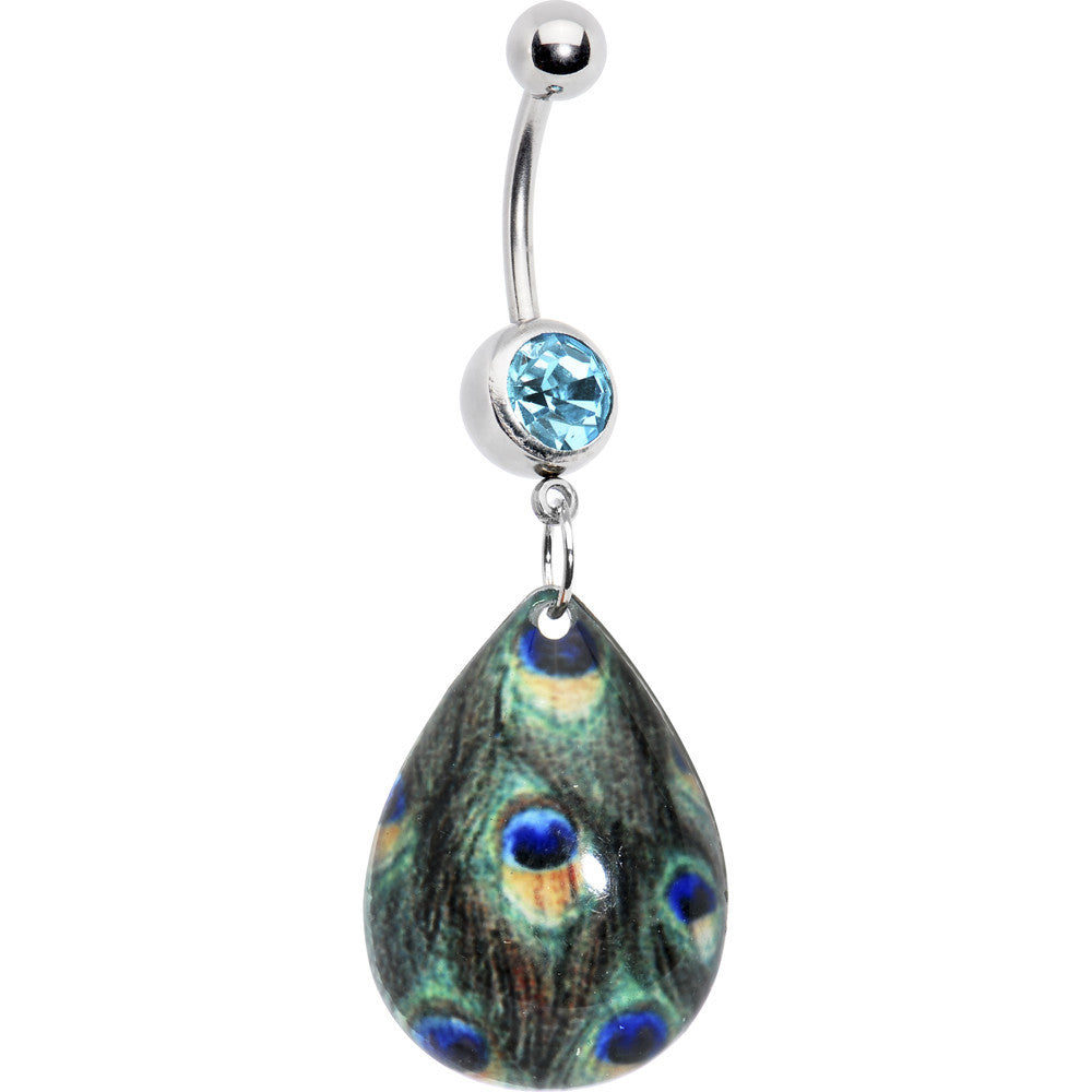 BodyCandy Enchanting Peacock Design Belly Ring — main product shot