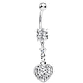 BodyCandy Crystalline Gem Ravishing Heart Belly Ring — main product shot